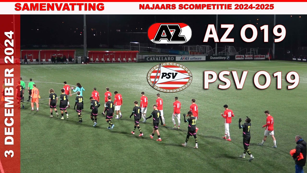 COMPETITIE | Samenvatting AZ O19 - PSV O19 dinsdag 3 december 2024
