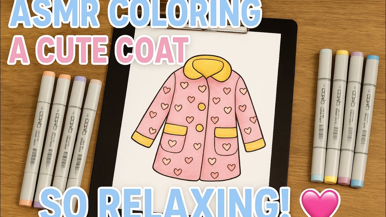 Relaxing Marker Sounds 🎨 Cozy Coloring Time🛋️✨