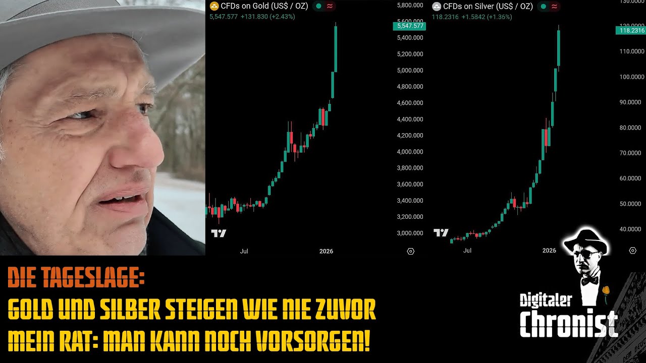 Die Tageslage: Gold und Silber steigen wie nie zuvor - Mein Rat: Man kann noch vorsorgen!