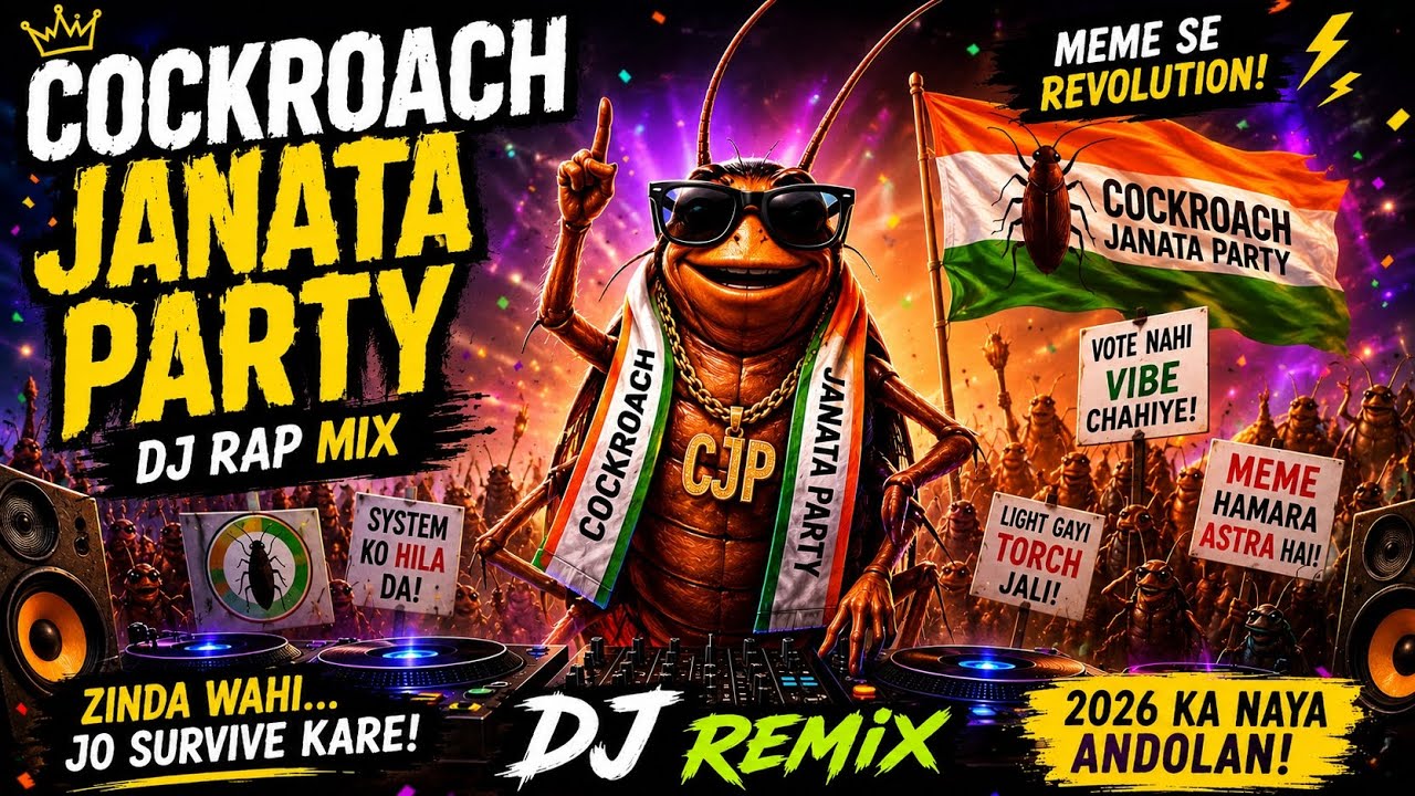 Cockroach Janata Party 🪳🔥 | DJ Rap Remix 2026 | Funny Meme Song | Bass Boosted Remix