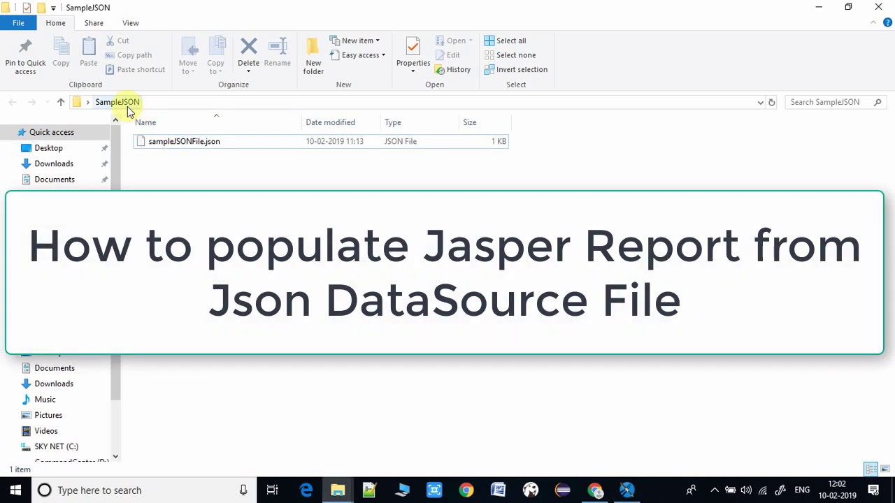 Заполнение отчёта Jasper данными из источника JSON | Jasper Soft Studio