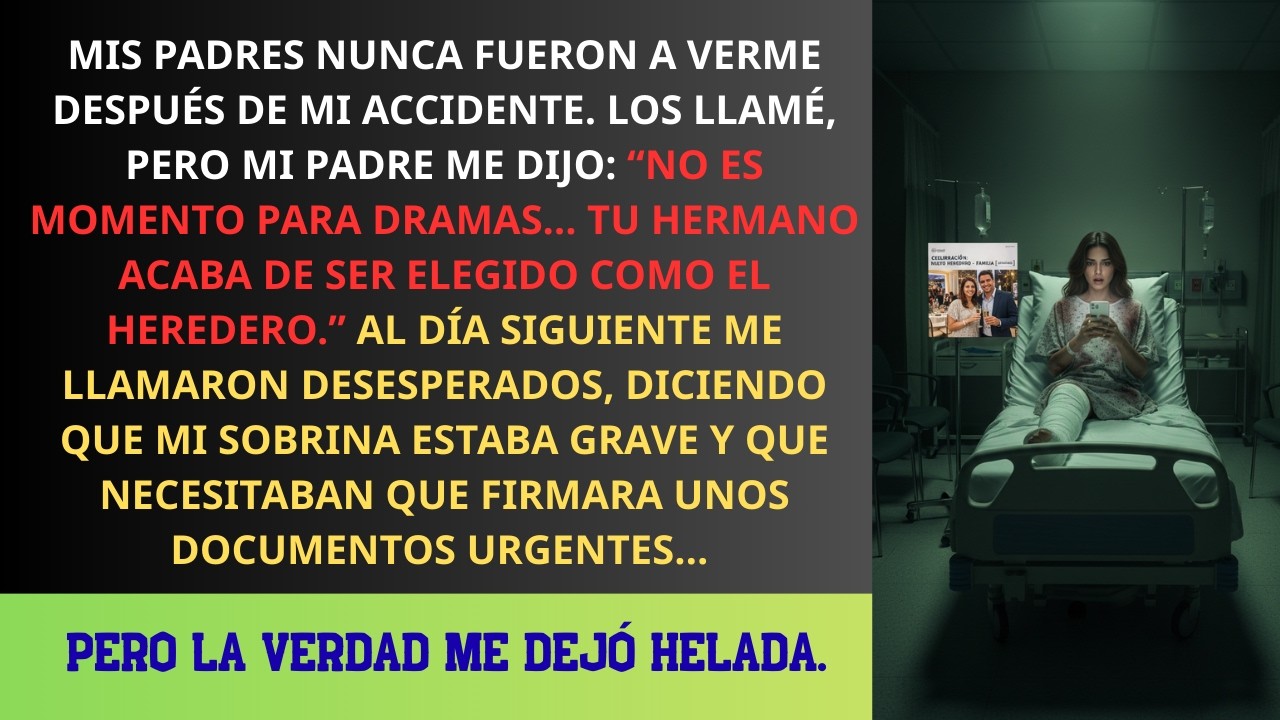 MIS PADRES NUNCA ME VISITARON DESPUÉS DE MI ACCIDENTE. LOS LLAMÉ, PERO MI PADRE ME DIJO QUE...