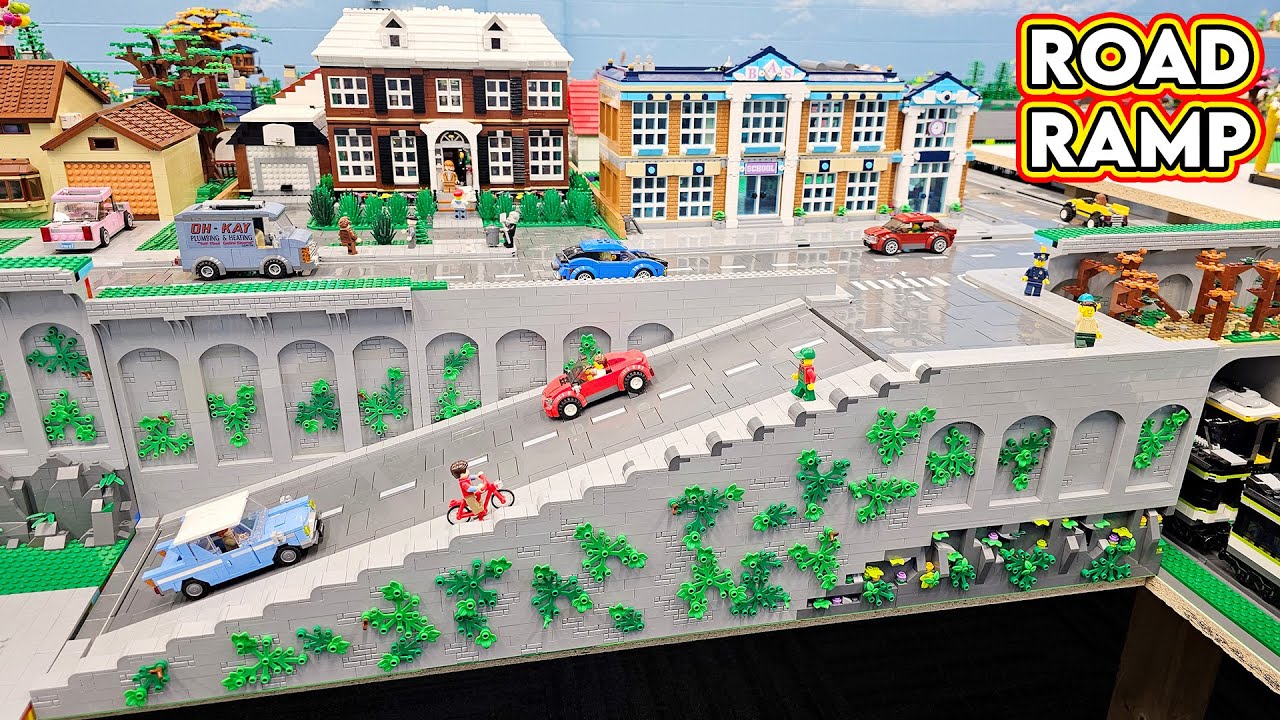 Building a Huge LEGO Sloped Road