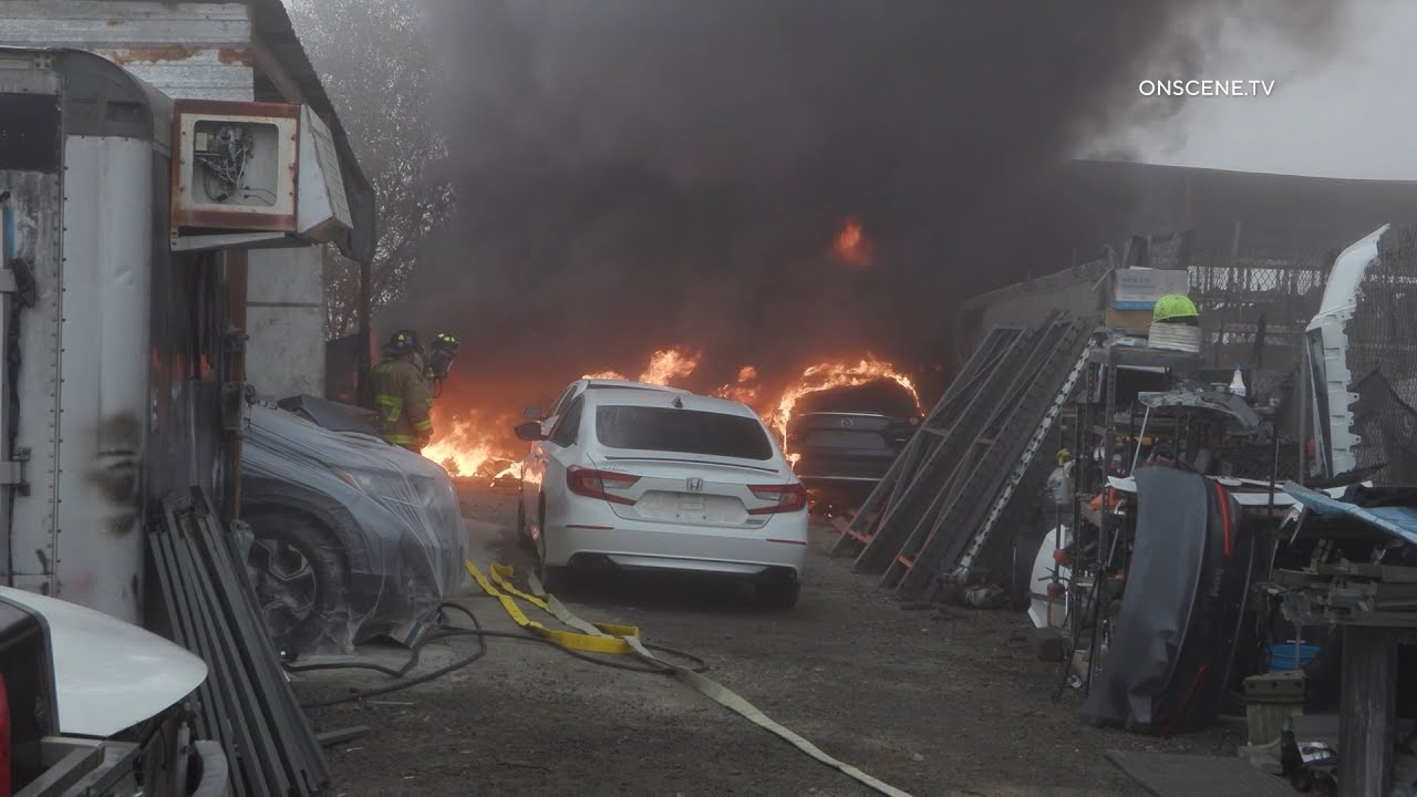 10 Cars Destroyed in Fire