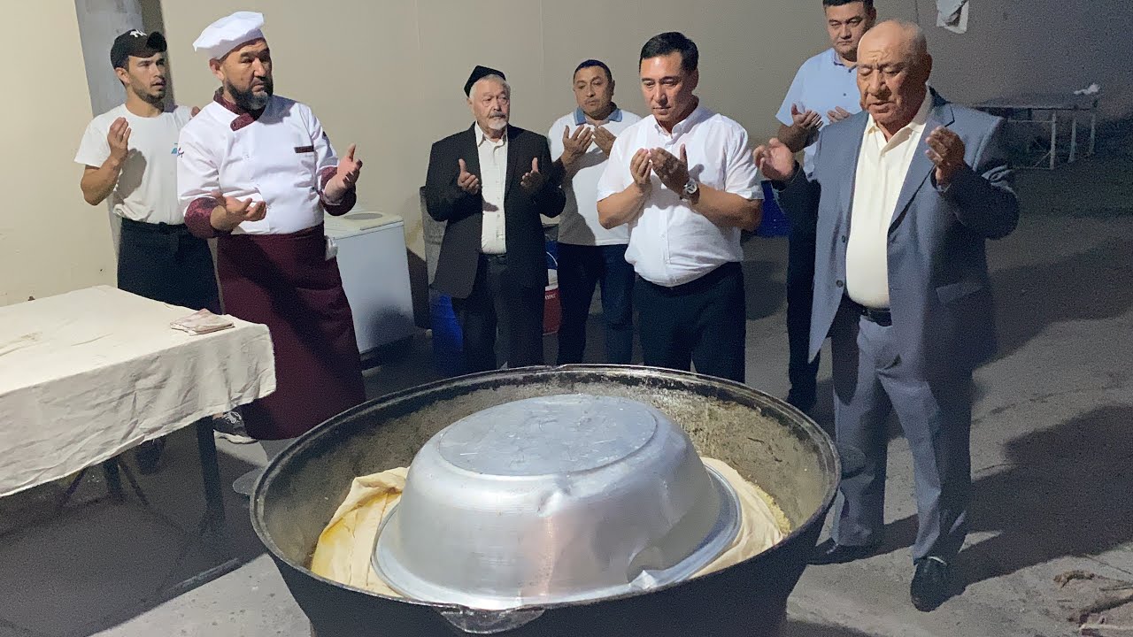 WEDDING BIG PILAF Popular street food in UZBEKISTAN |  wedding pilaf