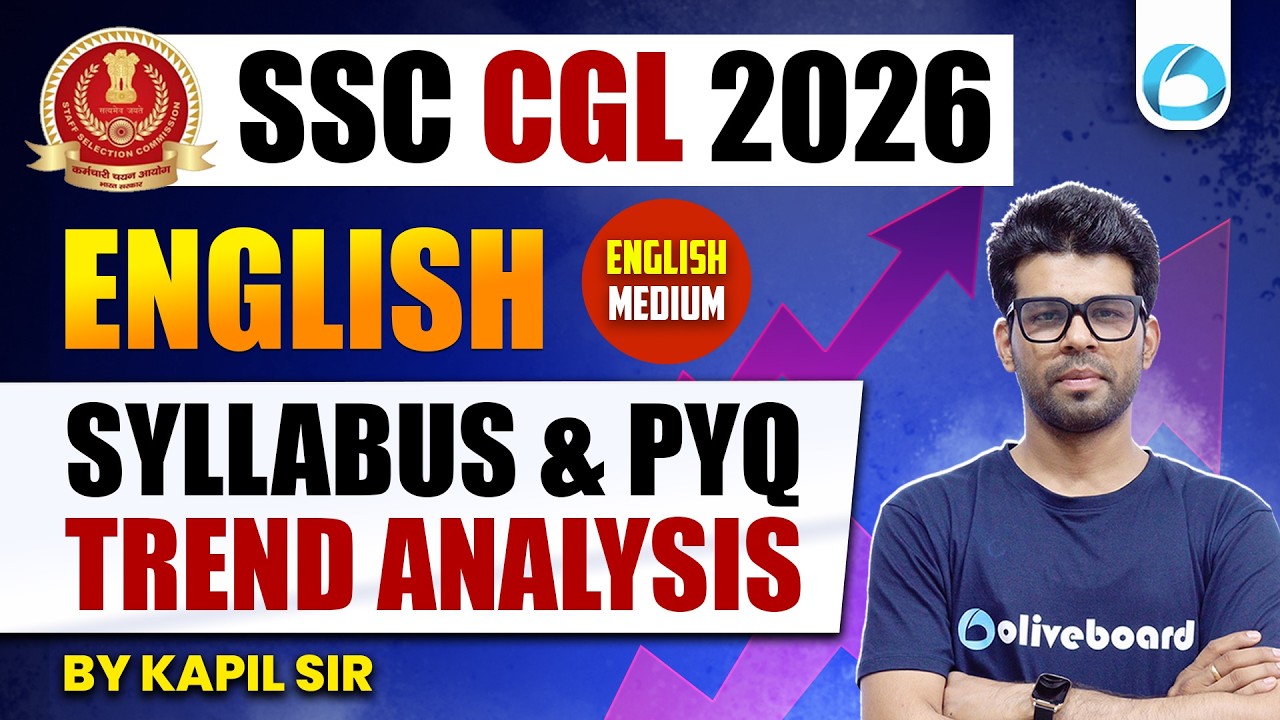 SSC CGL English 2026 | Syllabus & PYQ Trend Analysis | English Medium | By Oliveboard