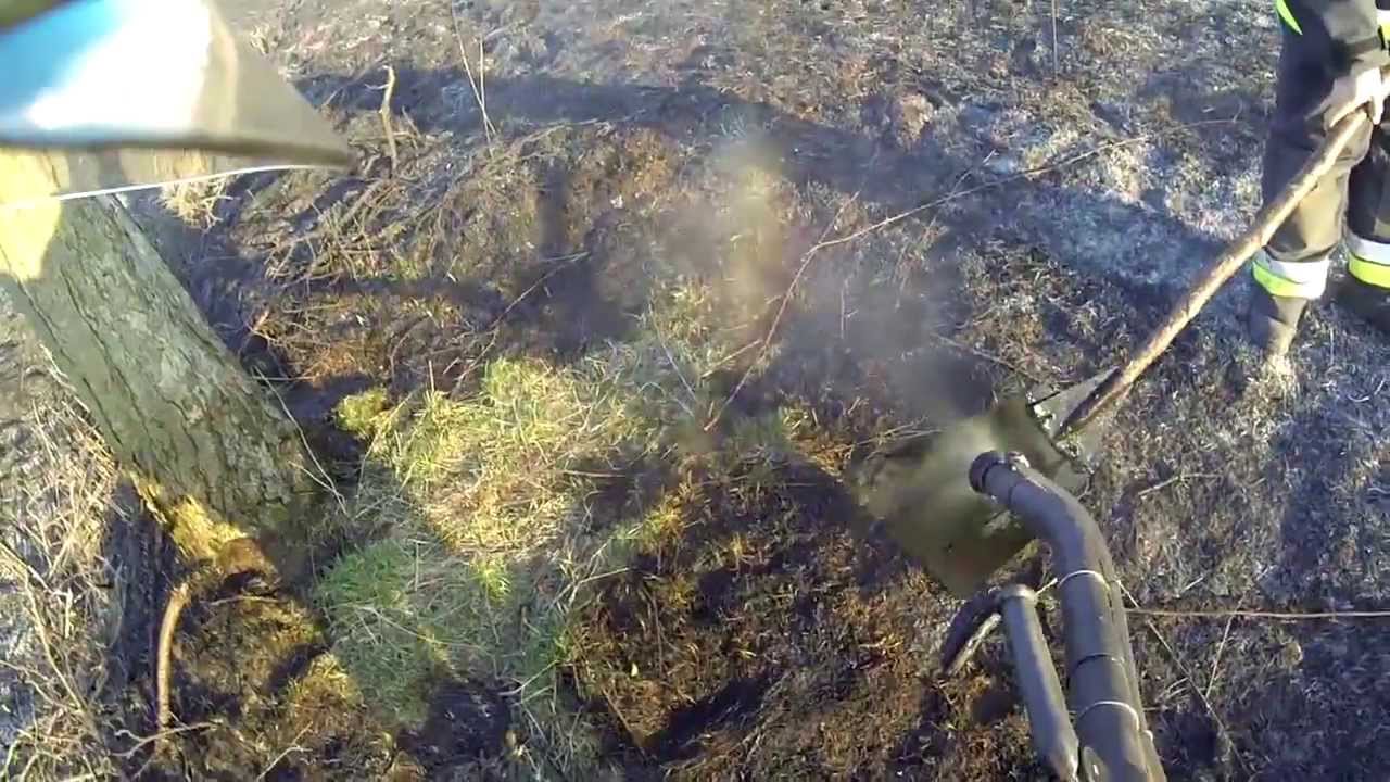 OSP Żychcice - pożar trawy na nieużytkach w Rogoźniku [HELMET CAM]