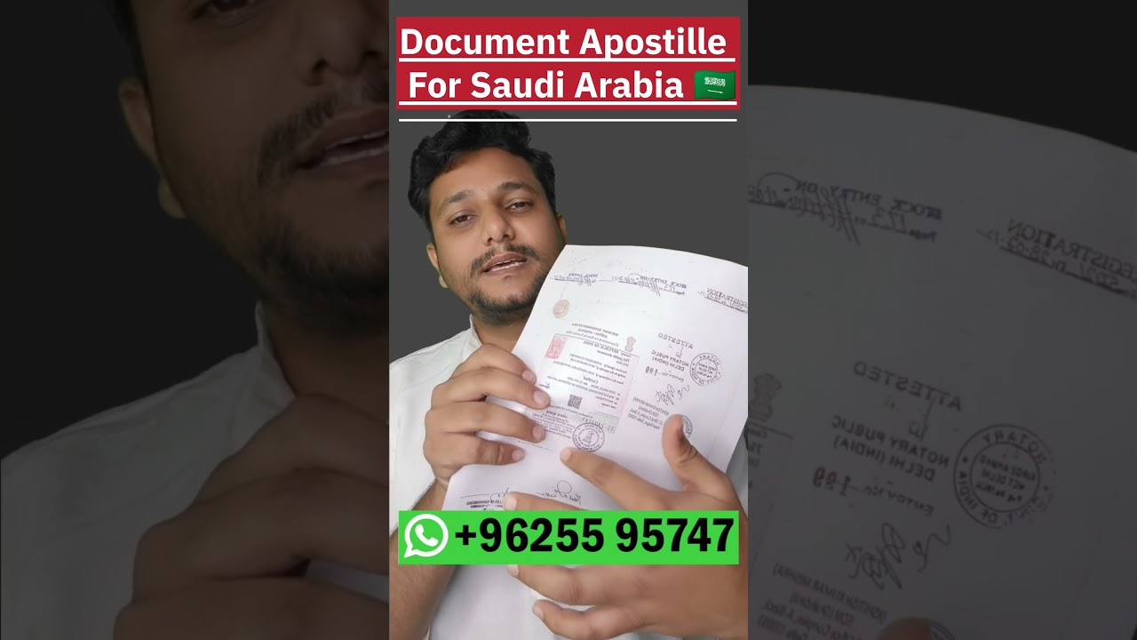 Document Apostille And Attestation For Saudi Arabia  #apostille #attestation #saudiavisa