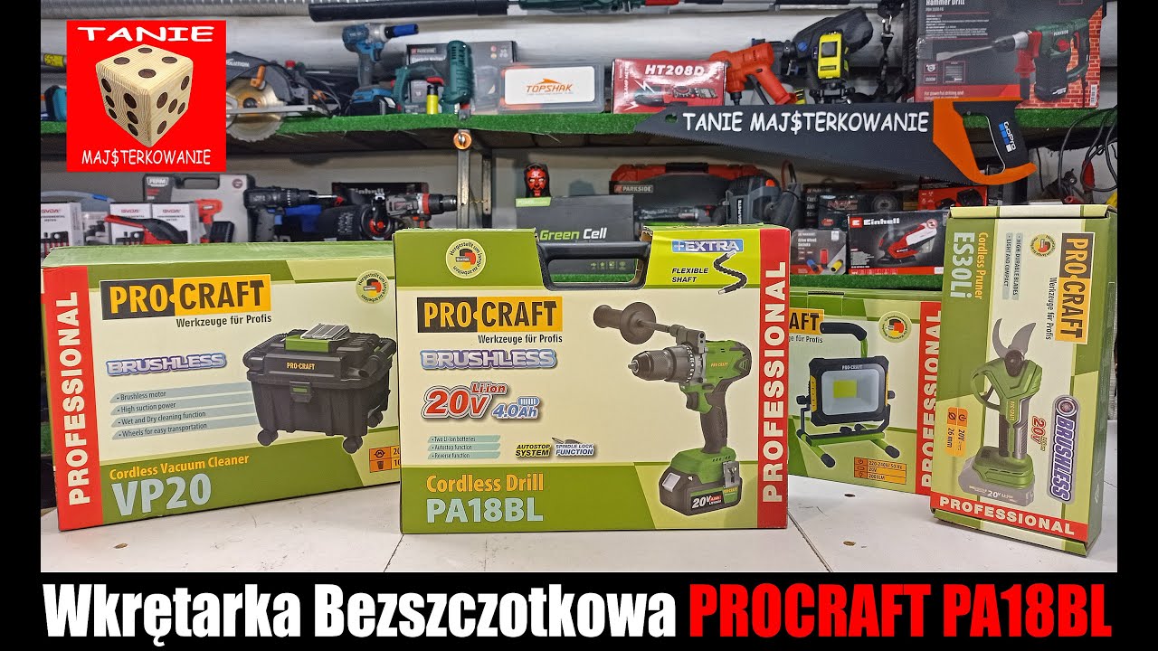 Bezszczotkowa Wiertarko Wkrętarka PROCRAFT PA18BL - Nowy System Urządzeń Akumulatorowych