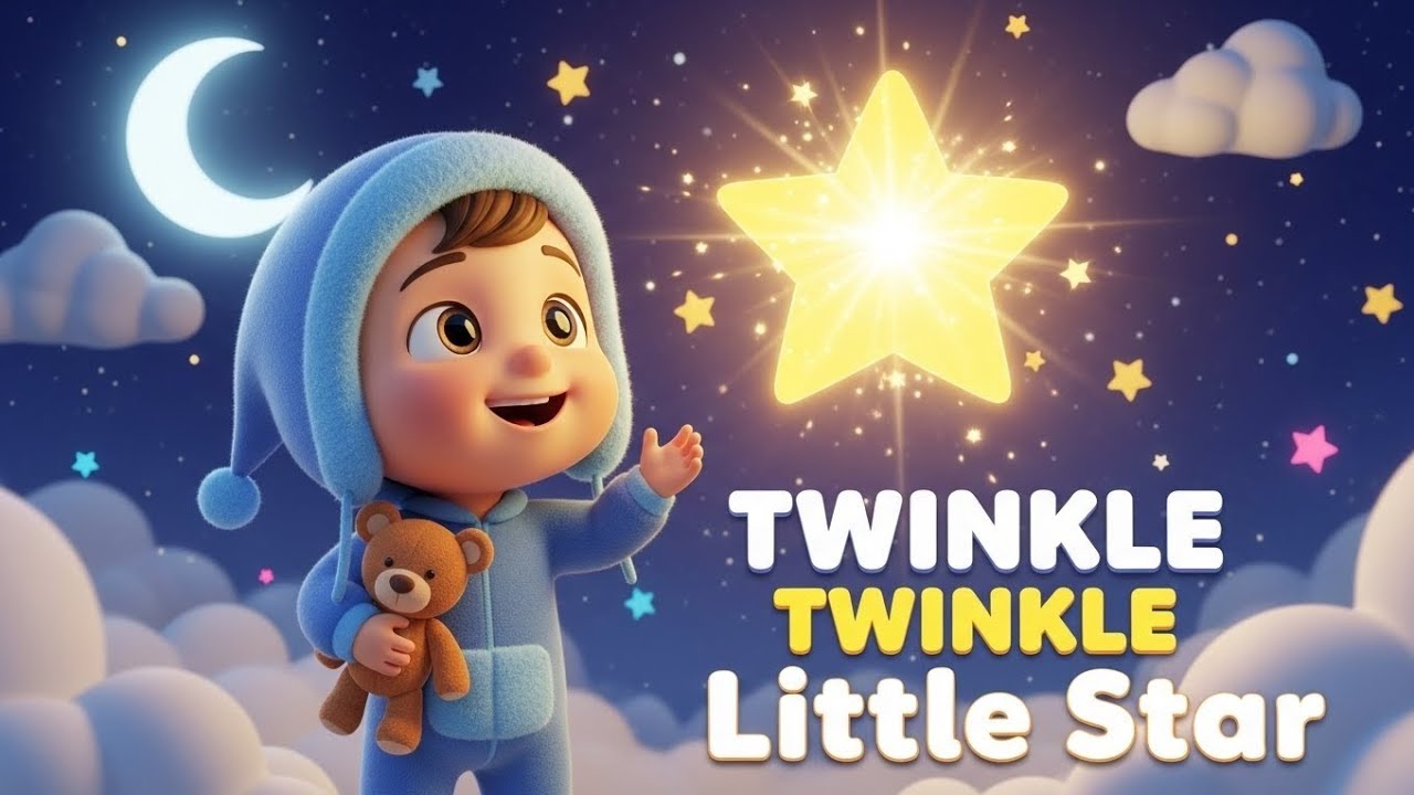 🌟Twinkle Twinkle Little Star |Nursery Rhymes for kids | preschool learning videos✨