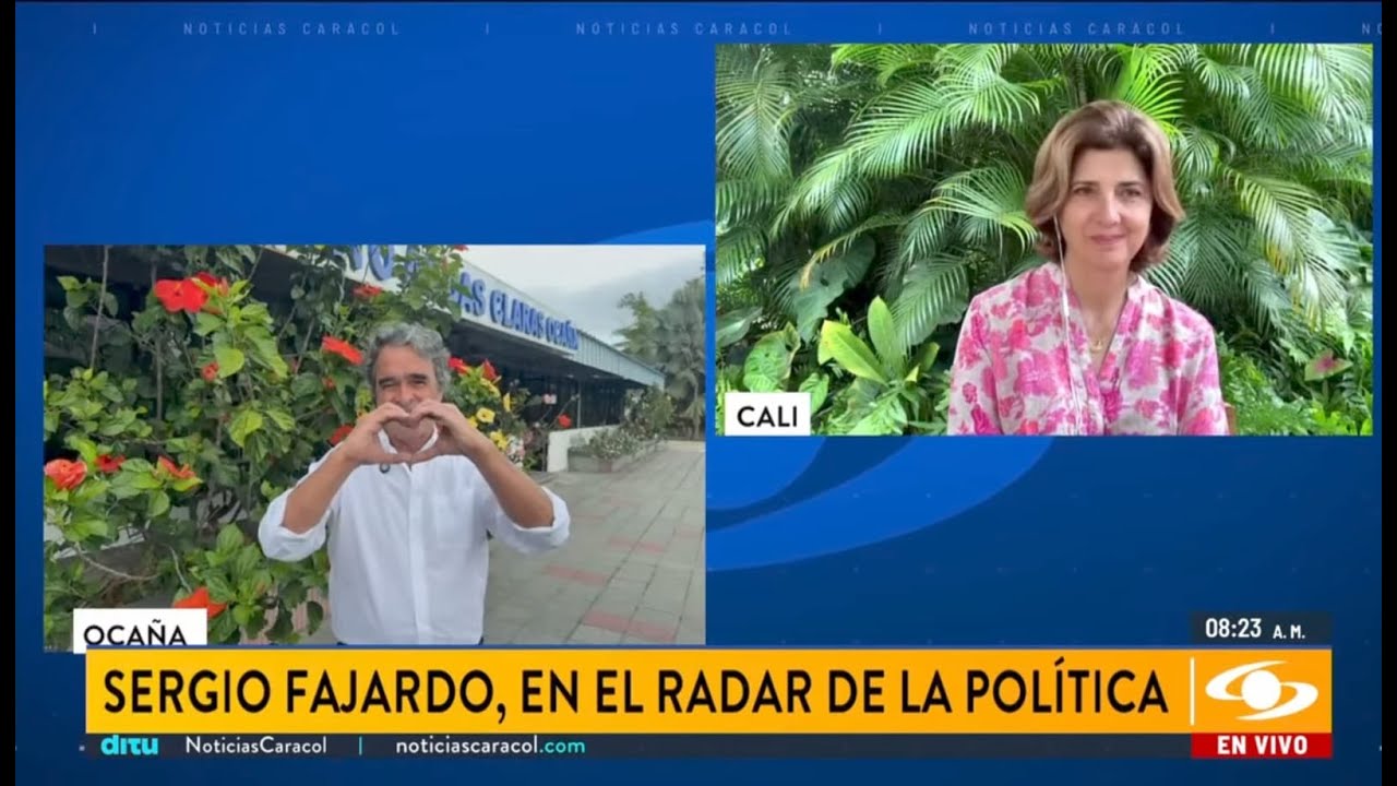 Entrevista de Noticias Caracol a Sergio Fajardo y María Ángela Holguín desde Ocaña y Cali