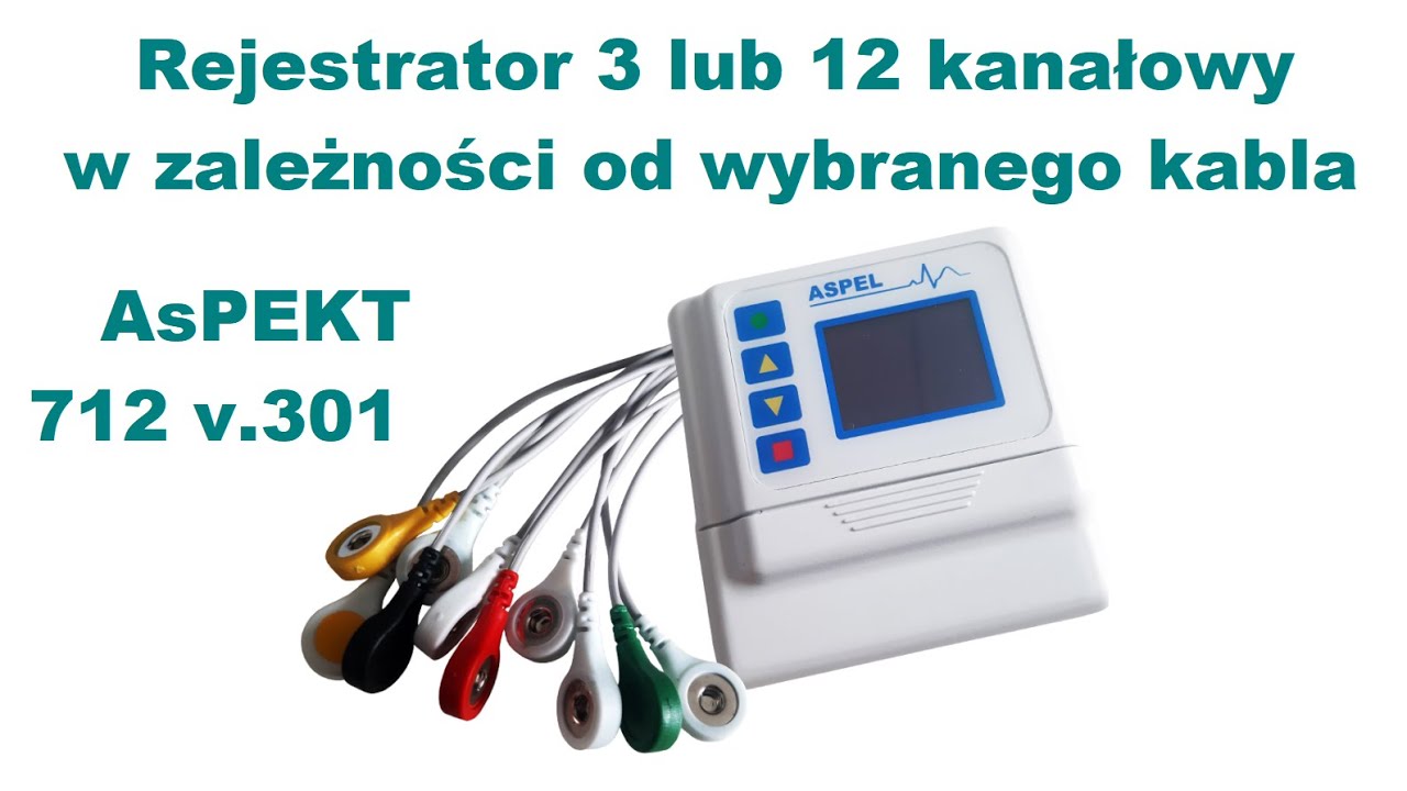 Holter EKG Aspel - rejestrator 3 lub 12 kanałowy Aspekt 712 v.301 - montaż kabli #aspel #EKG #holter