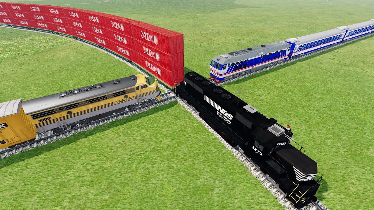 Realistic Train Crashes #48 - Beamng.Drive