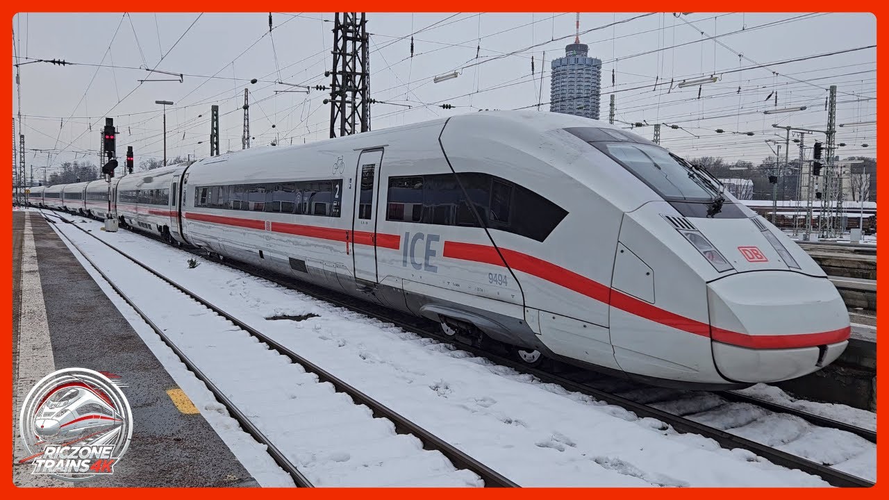 Ausfahrt mit 90 km/h! ICE 4 Abfahrt in Augsburg Hbf (BR 412)