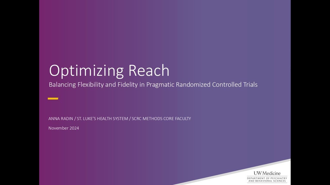 Methods Core Synchronous Seminar: Optimizing Reach