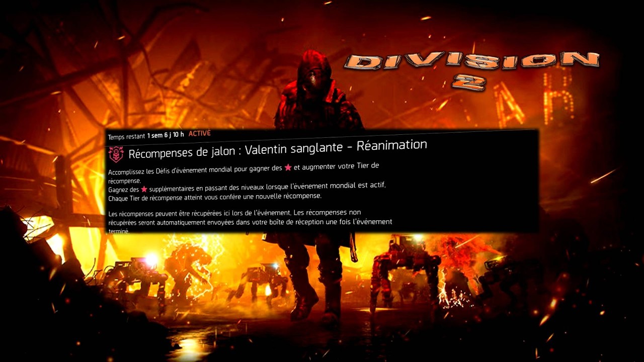 THE DIVISION 2 VALENTIN SANGLANTE RÉANIMATION DÉFIS JOUR 1