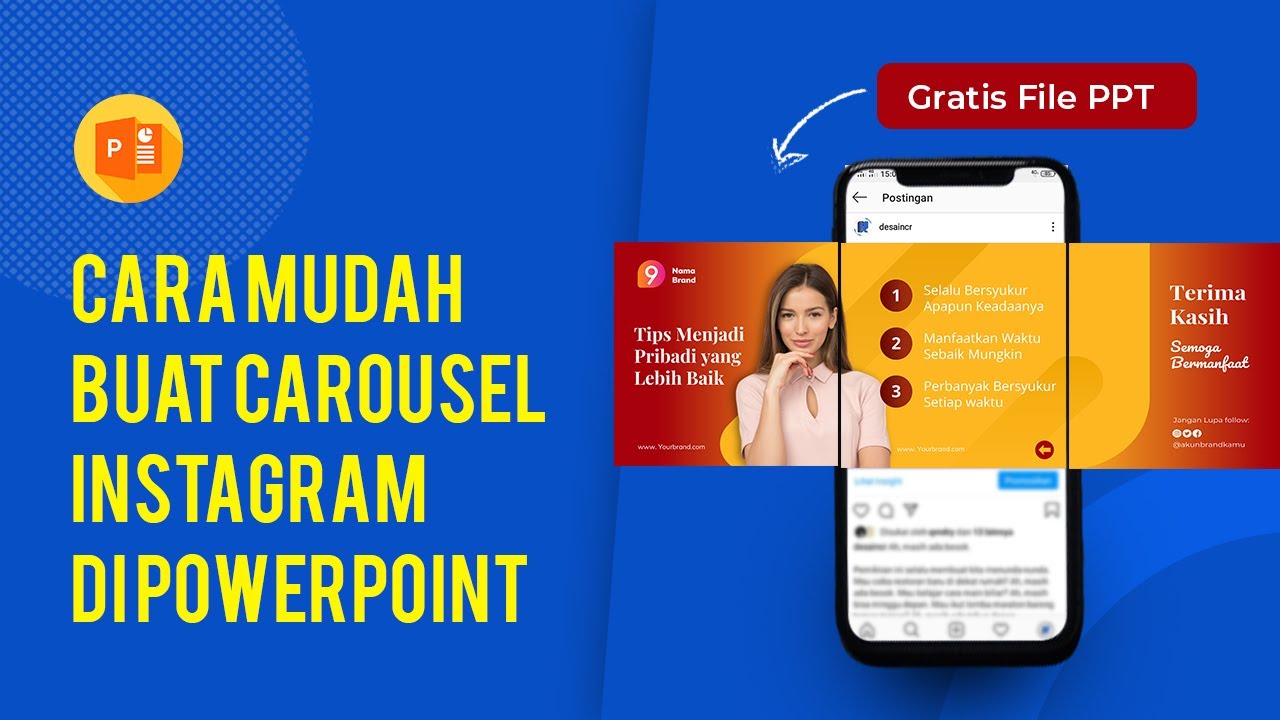 Cara Mudah Buat Konten Carousel Instagram dengan Powerpoint