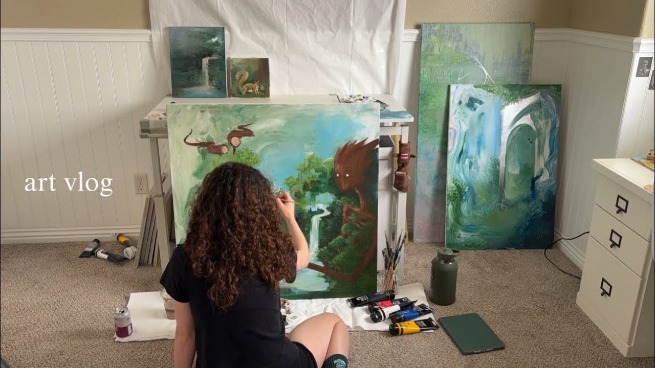 finally working on this huge painting again