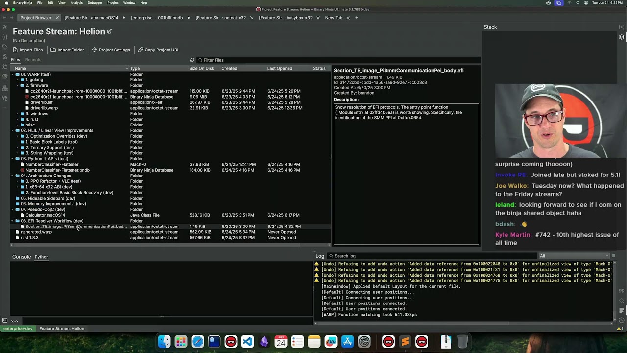 Binary Ninja: 5.1 Feature Stream