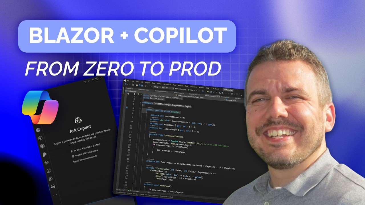 От нуля до производства: быстрое создание приложений Blazor с помощью GitHub Copilot в Visual Studio