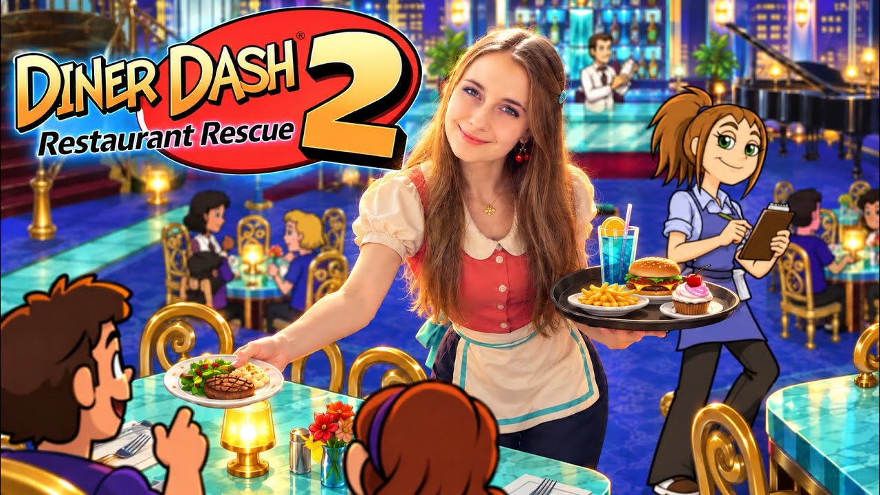 Diner Dash 2 Restaurant Rescue (PC) 2006 - Full Gameplay Walkthrough 100%