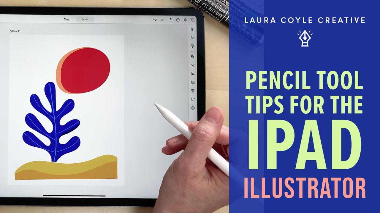 Использование инструмента «Карандаш» в Adobe Illustrator на iPad