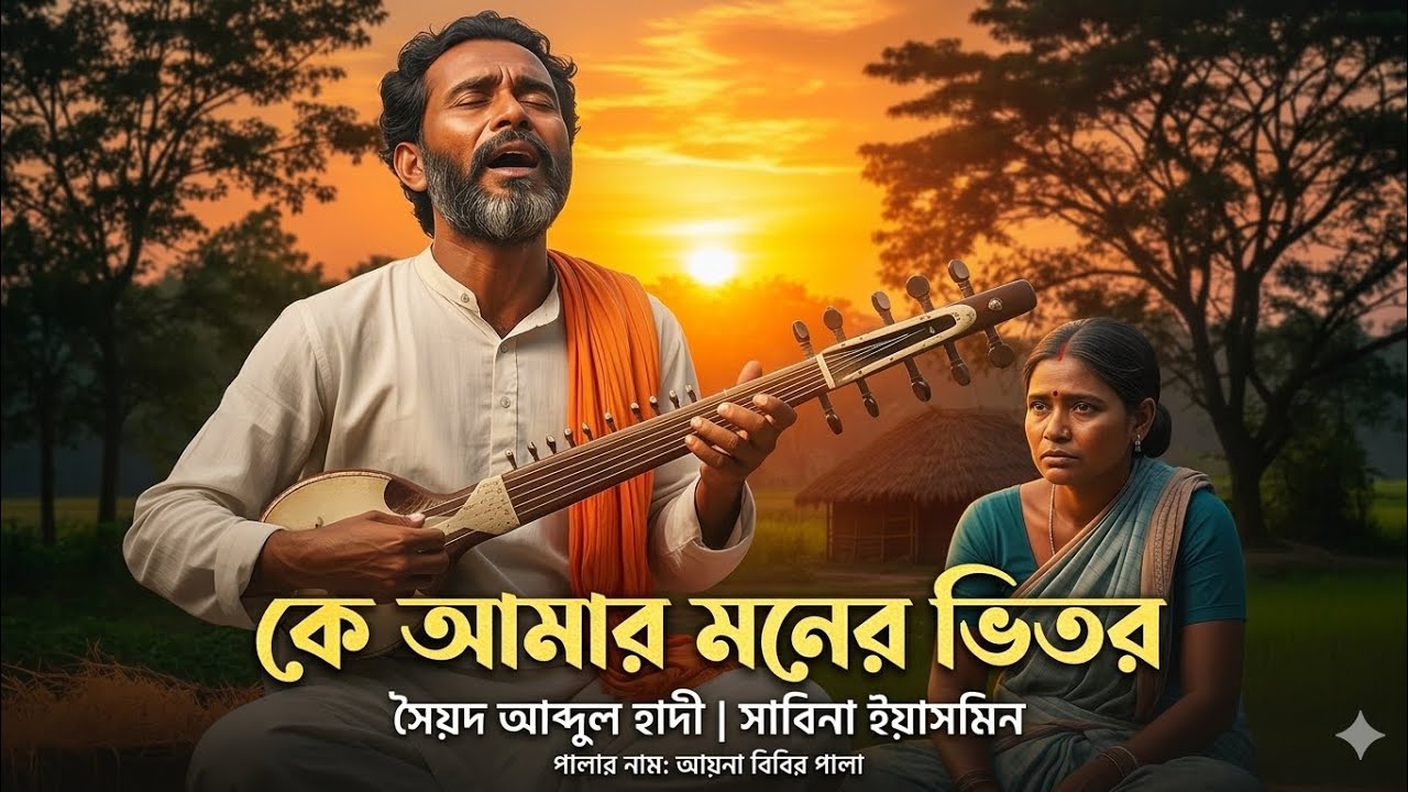 কে আমার মনের ভিতর মনকে দিল নাড়া | Ke Amar Moner Vitor | সৈয়দ আব্দুল হাদী ও সাবিনা ইয়াসমিন