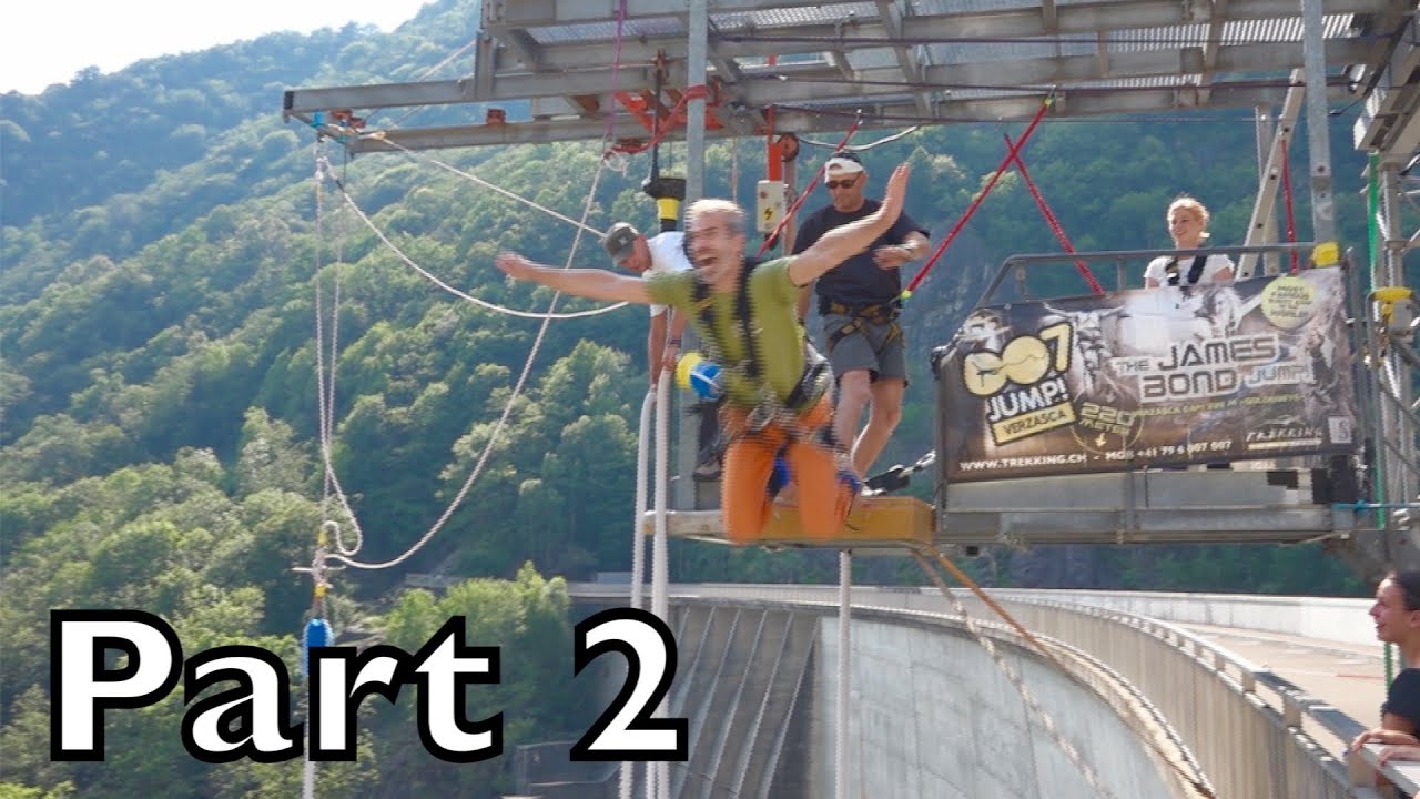 Saut à l'élastique à Verzasca - 227 m (partie 2)
