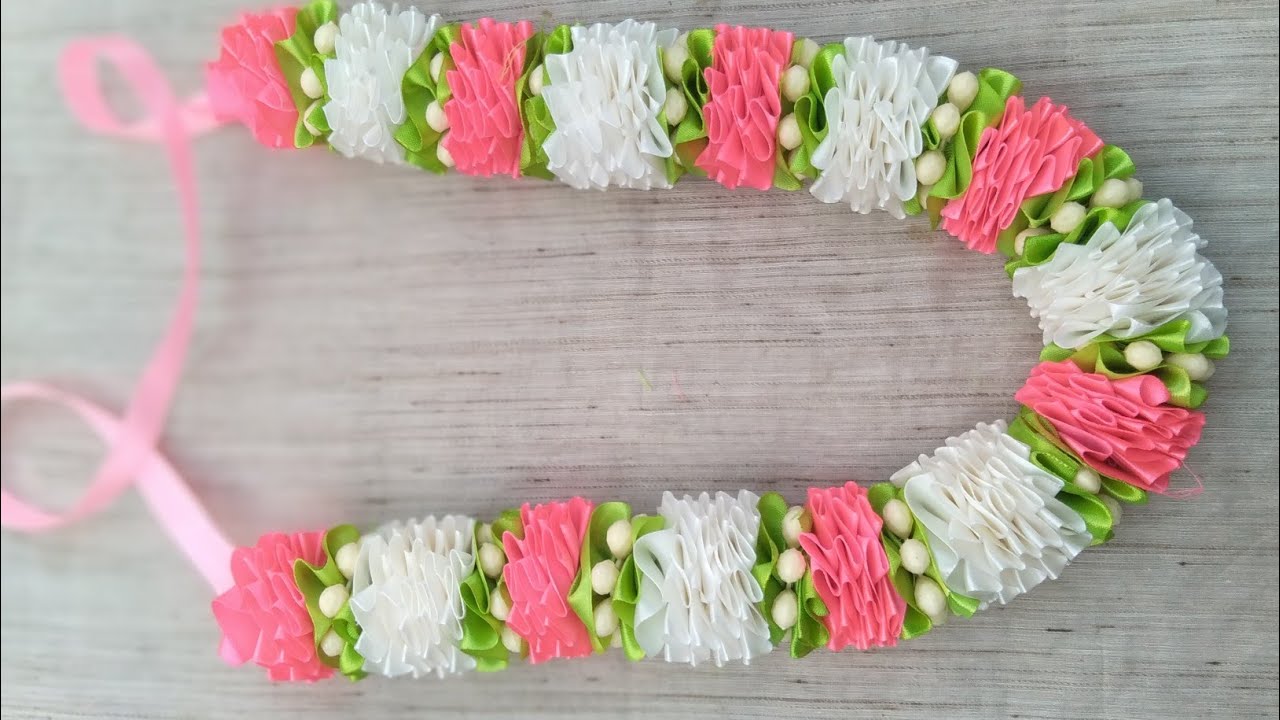 Beautiful Handcraft||🔥💓God Garland Making||Satin Ribbon Craft||SUJATA DAS
