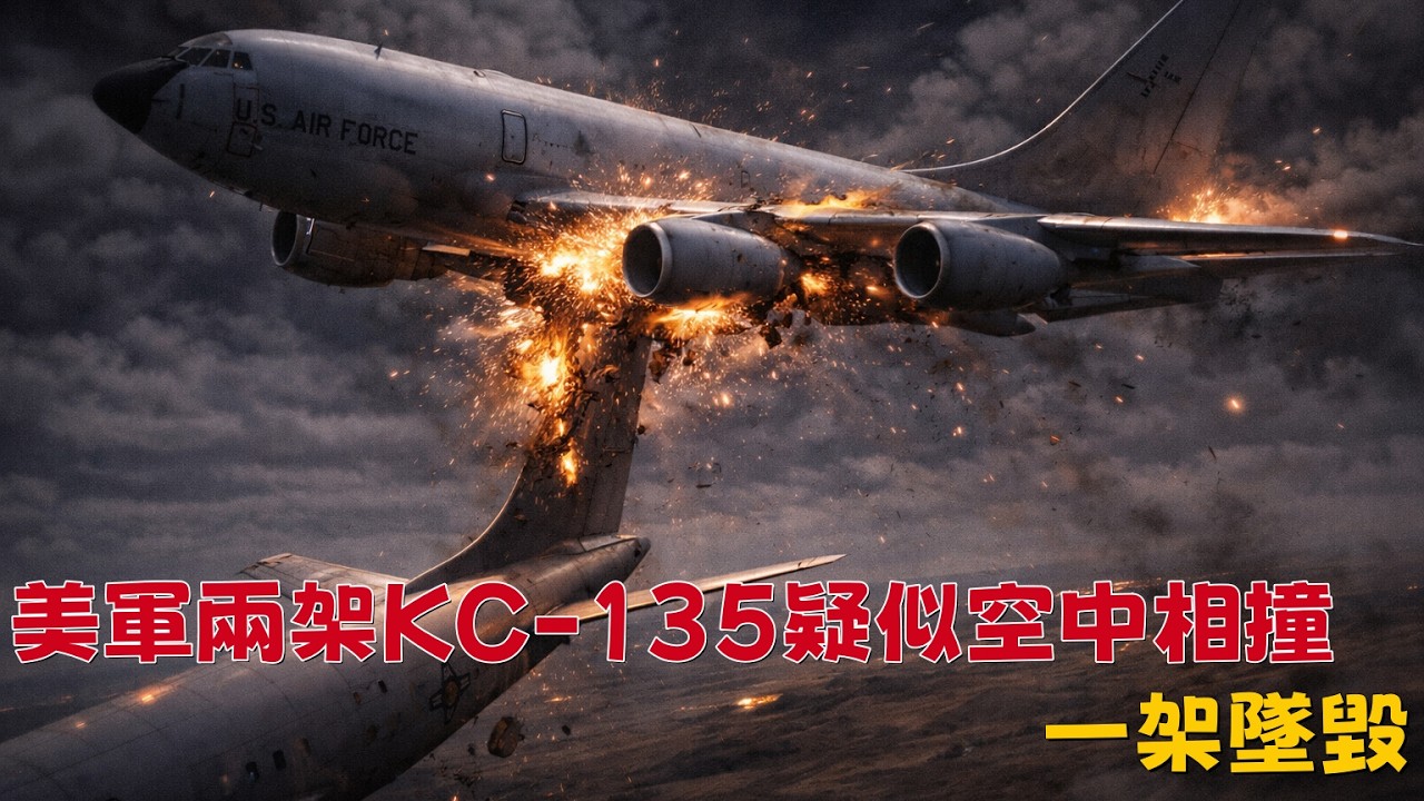 美軍兩架KC-135疑似空中相撞，一架墜毀| Two US KC-135 Tankers Suspected in Mid-Air Collision, One Crashes