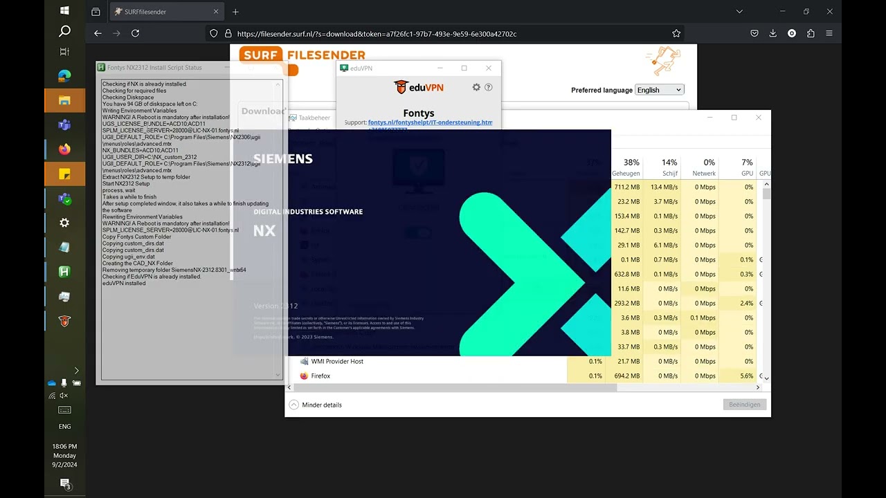 How to download and install for Fontys Siemens NX2312 software