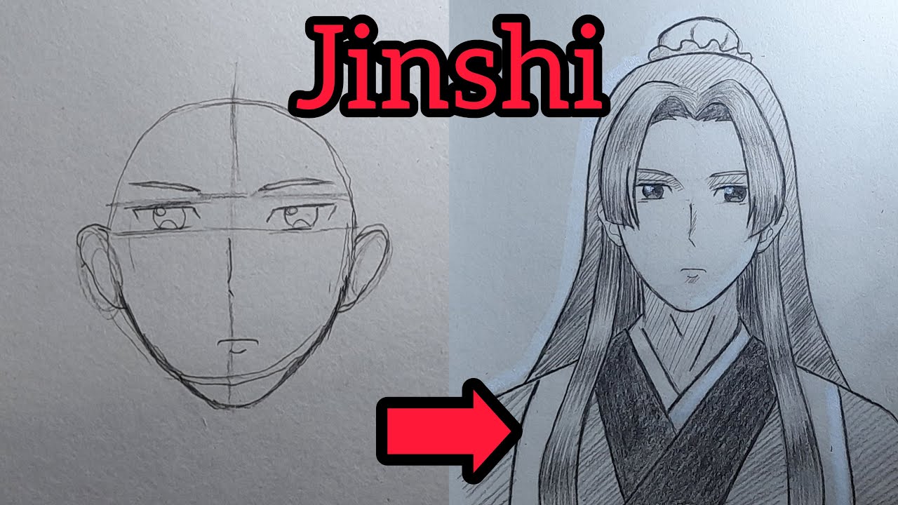 Anime drawing|How to draw Jinshi from THe Apothecary Diaries|Step by step
