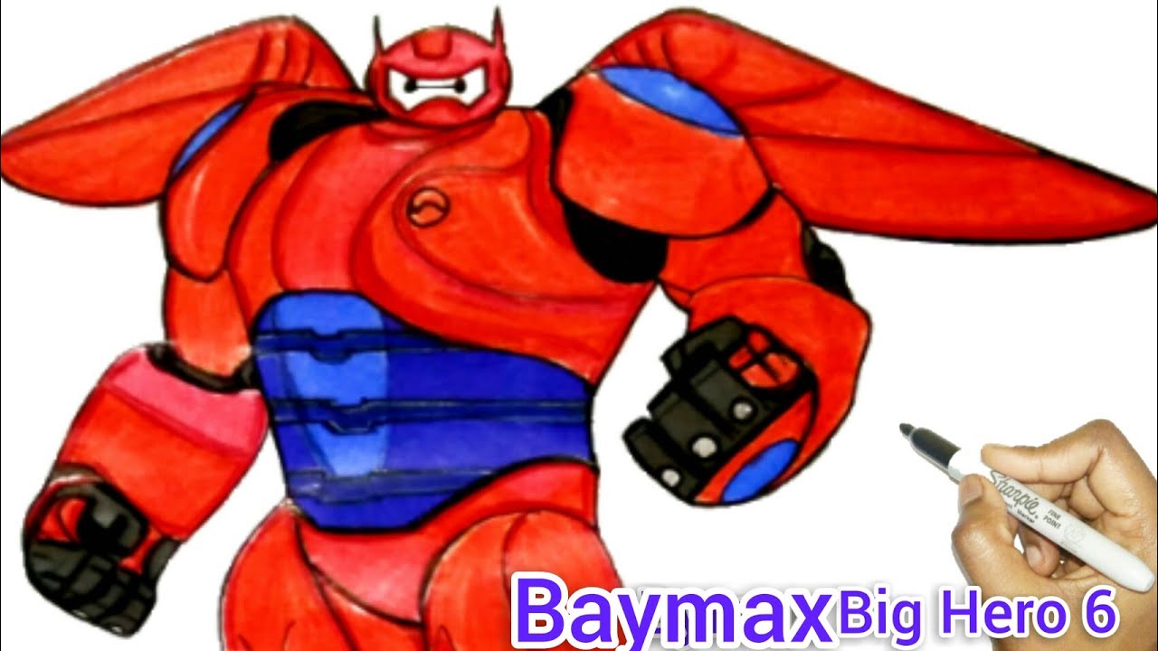 Baymax !  big hero 6 | Disney XD | How to draw baymax big hero 6