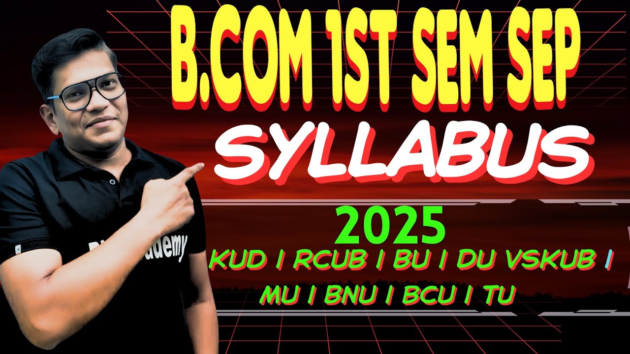 SEP  Syllabus for BCOM Sem 1 Which One Should You Choose in 2025