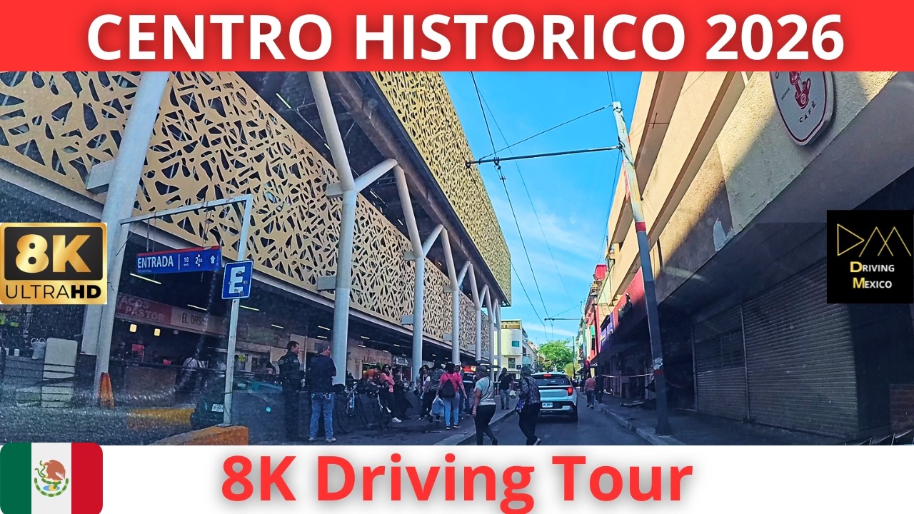Manejando en GUADALAJARA CENTRO 2026 por la CALLE SANTA MONICA E INDEPENDENCIA en 8K 🇲🇽