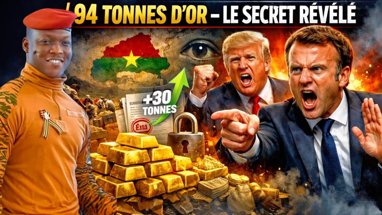 Traoré : +30 tonnes d’or révélées — le chiffre choc que le Burkina Faso cachait depuis des années