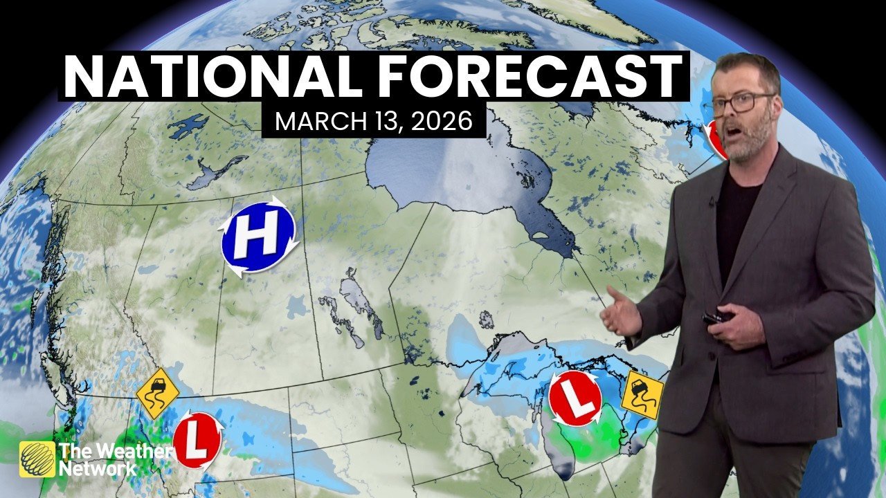 Национальный прогноз погоды в Канаде — 13 марта 2026 г. | #WeatherAM
