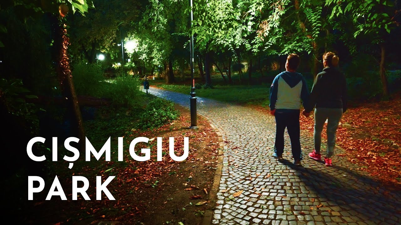 4K HDR | Evening walk in Cismigiu Park, Bucharest