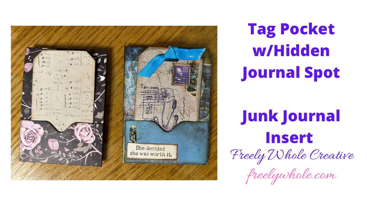 Tag Pocket w/Hidden Journal | Tutorial | inspired by 