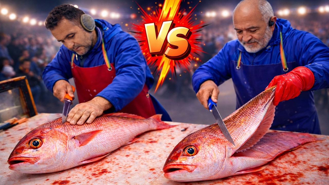 Pro Fish Cutting Battle – Master vs Master! 🐟⚔️
