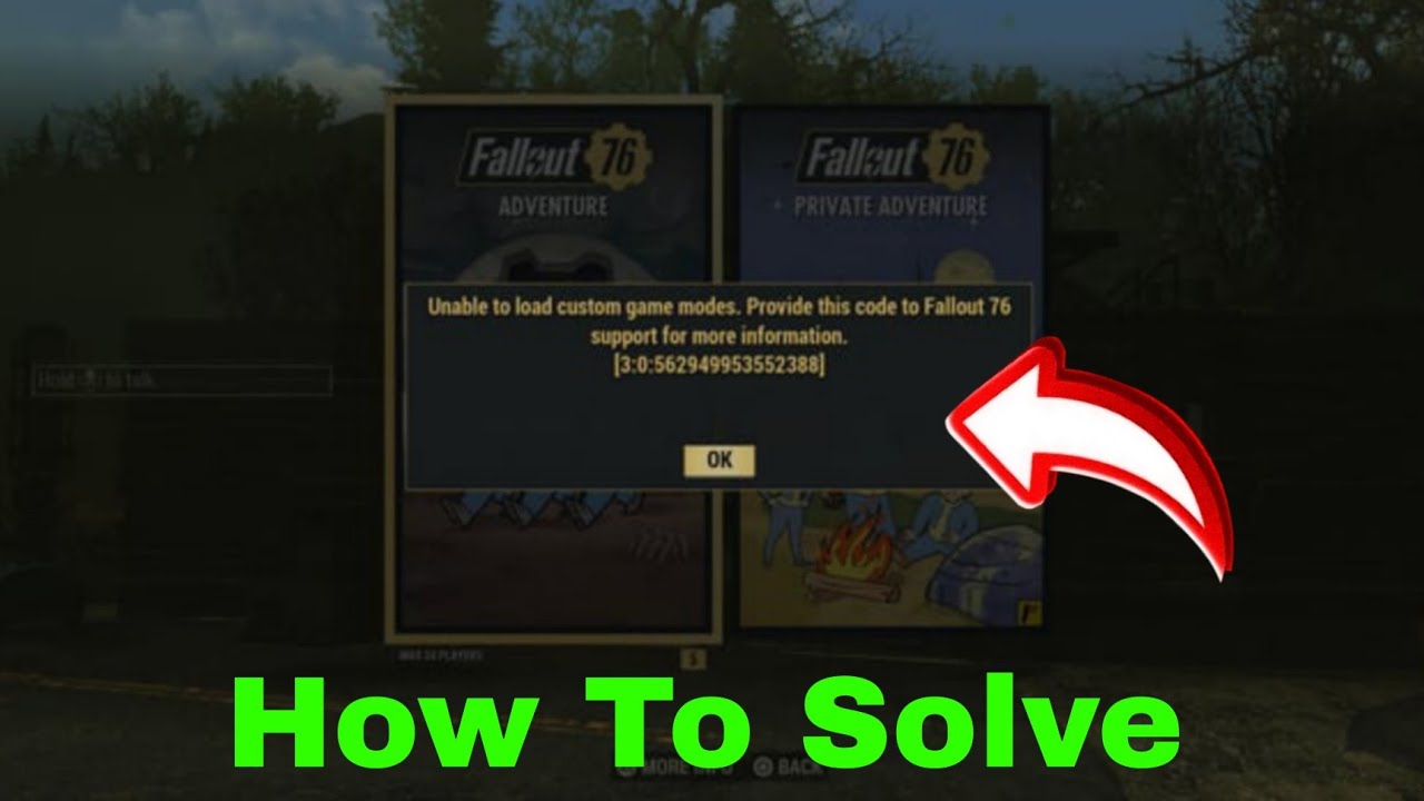 Fix Unable to Load Custom Game Modes in Fallout 76 | Error Code [3:0:562949953552388]