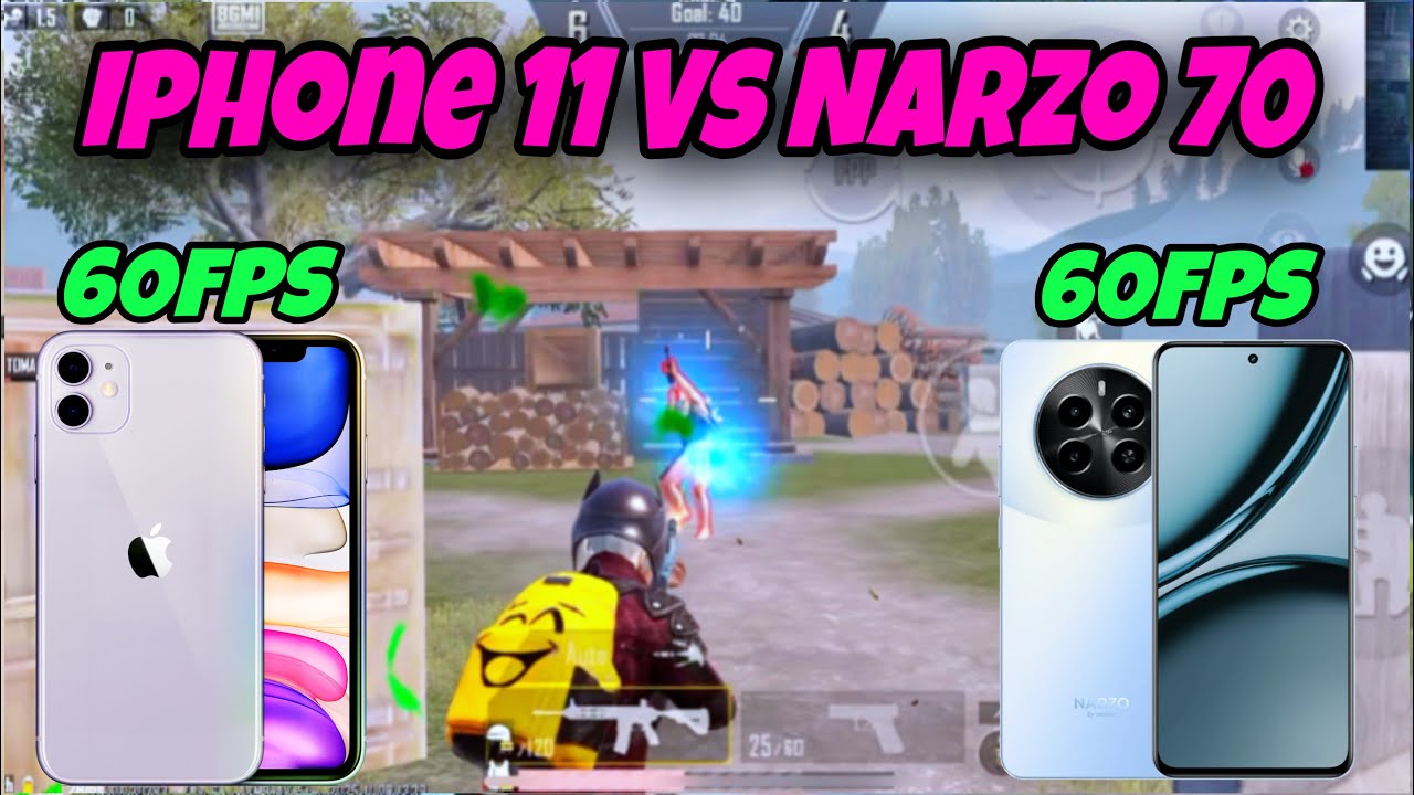 iPhone 11 vs narzo 70 💗 1v1 tdm player | 60fps vs 60fps 