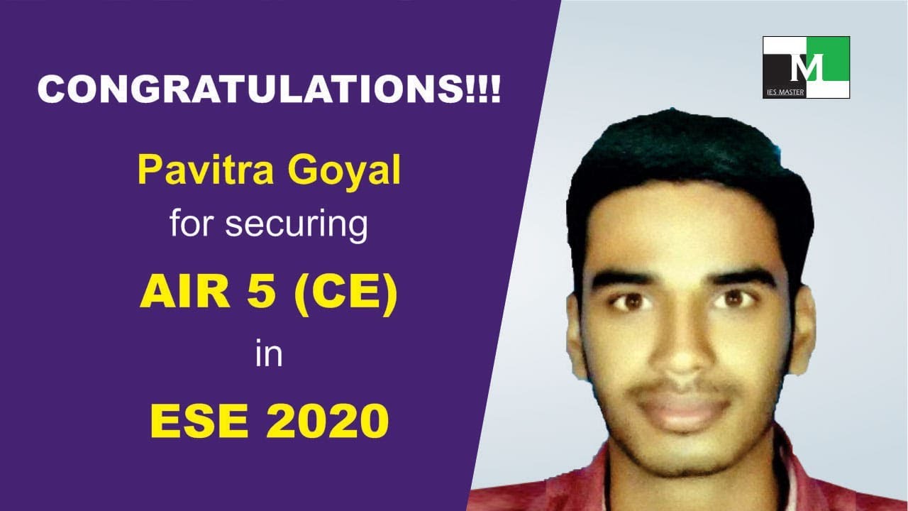 IES/ ESE 2020 I AIR-05 I Pavitra Goyal I IES Master Classroom student