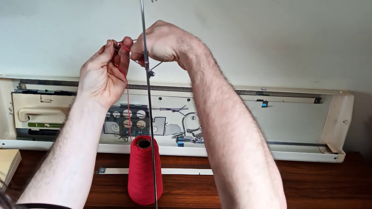 How to set up a Brother Punchcard knitting machine