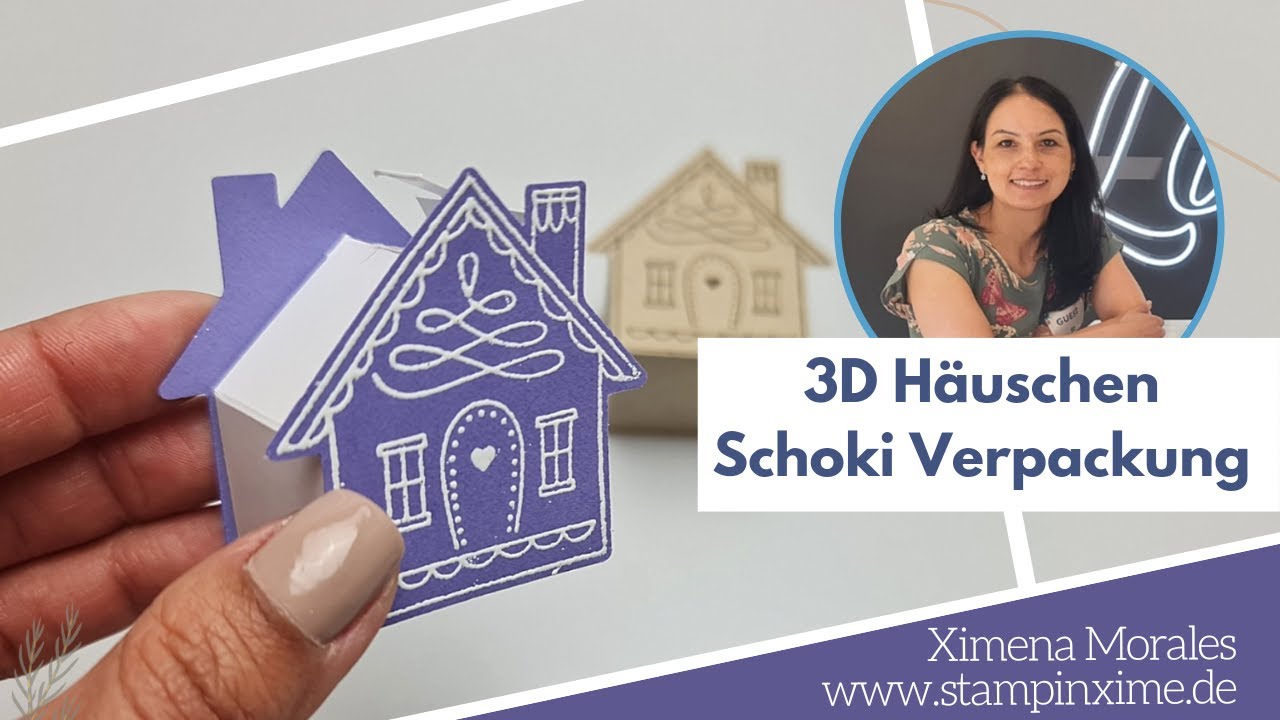 3D Häuschen | Mitbringsel | Schoki Verpackung mit dem  Herziges Häuschen von Stampin' Up!