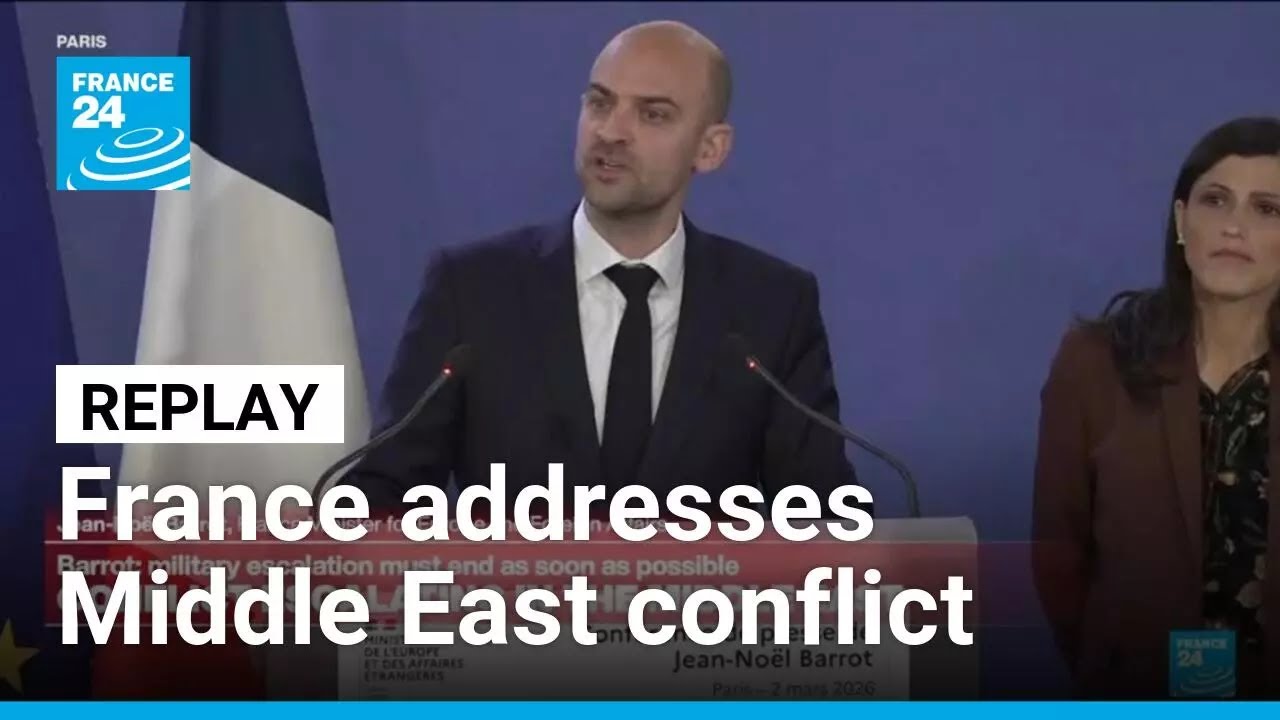 Replay: French Foreign Affairs Minister addresses escalating conflict in the Middle East