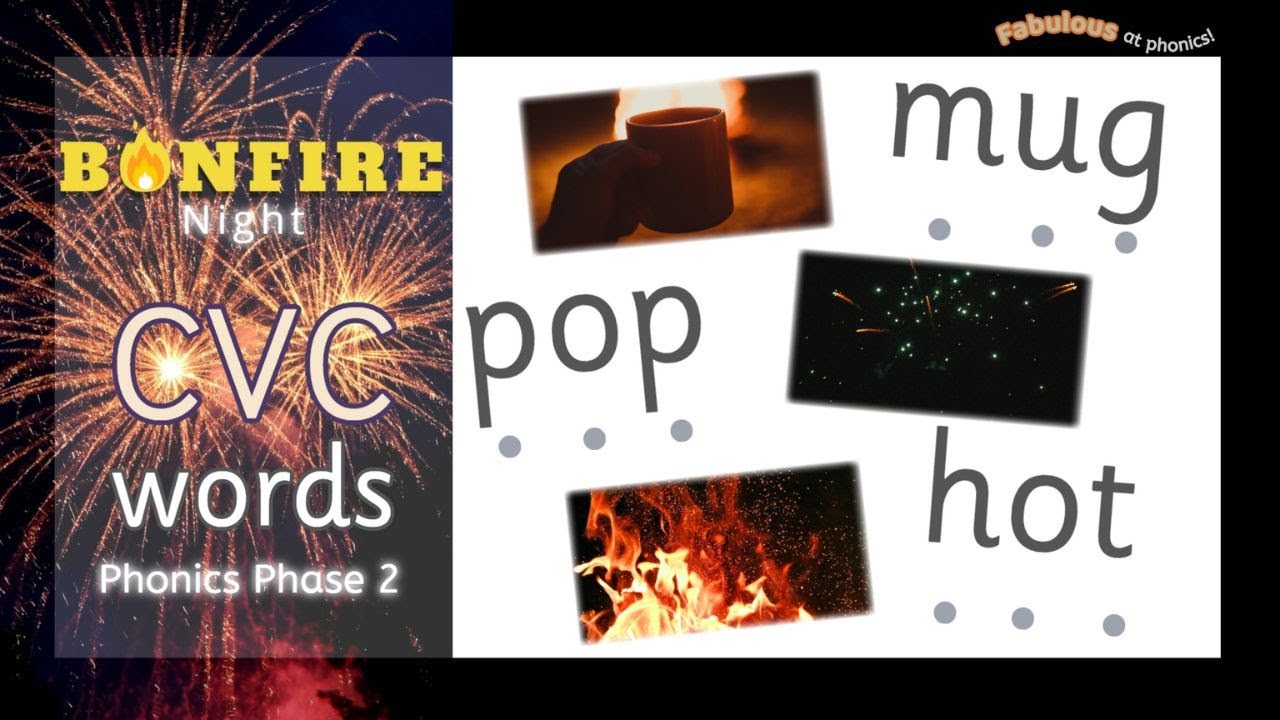 Bonfire Night Phonics l Blending for Reading l CVC Words | Phase 2