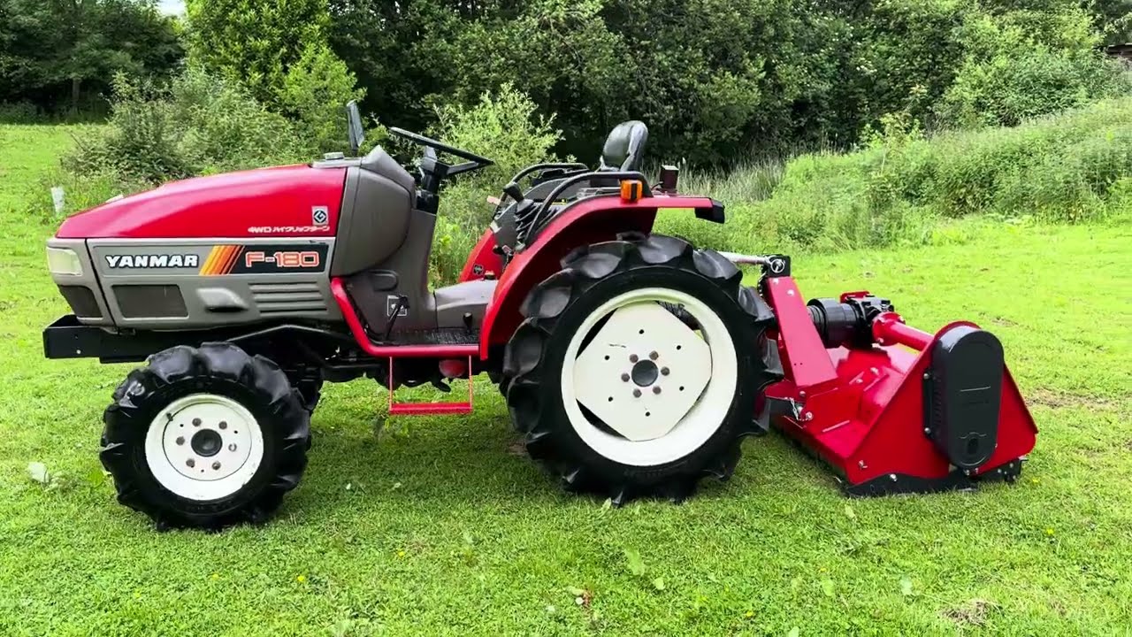 YANMAR F-180 4WD Compact Tractor & New 4ft Flail Mower