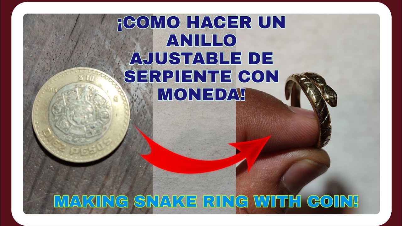 ANILLO DE SERPIENTE HECHO CON UNA MONEDA| SNAKE RING WITH A COIN| ANILLO DE SERPIENTE| SNAKE RING.