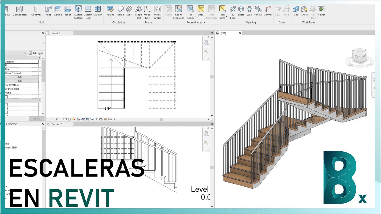 Escaleras en Revit | Escalera por boceto | Revit Práctico